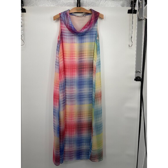 Soft Surroundings Carnevale Maxi Dress Small Women Multicolor Cowl Neck - Picture 6 of 7